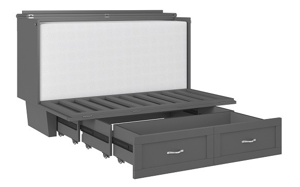 Fontana Gray Queen Murphy Bed Unfolded Step 2