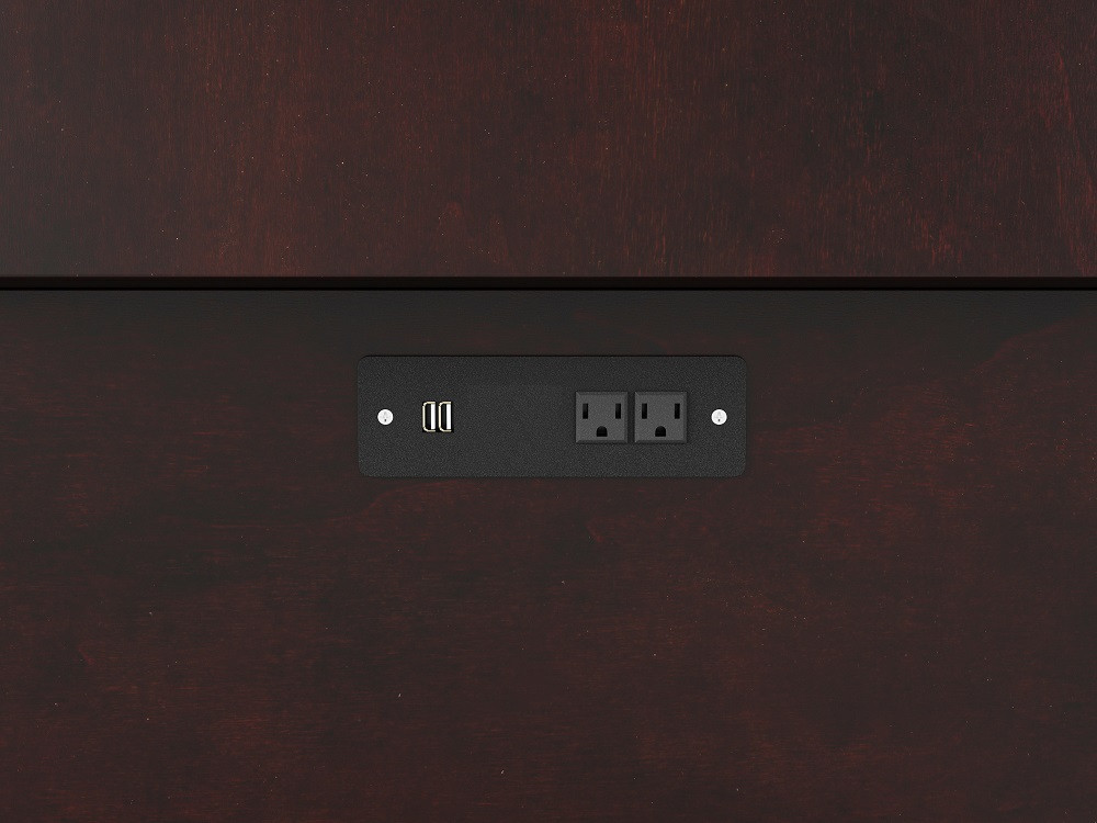 Rowley Espresso Murphy Twin Bed Outlet & USB Detail