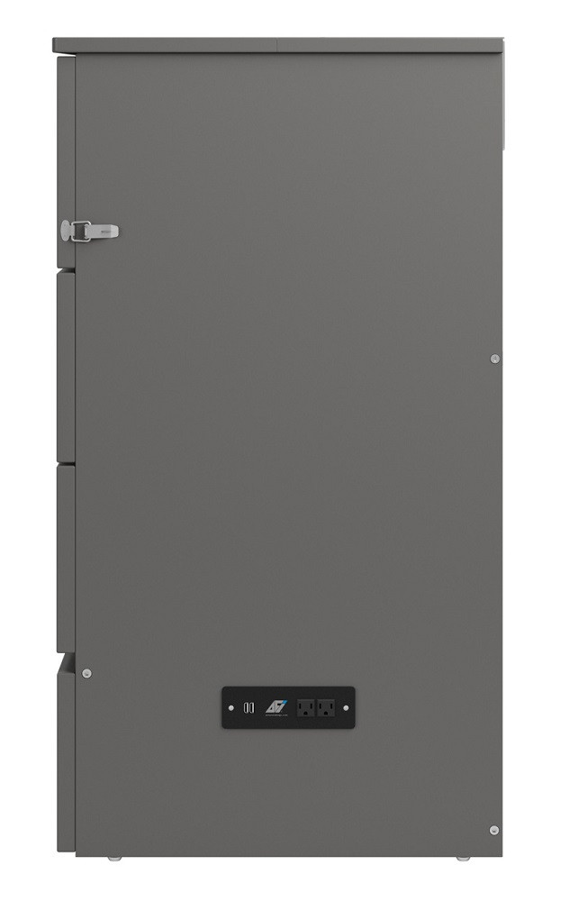 Ashbury Grey Full Size Murphy Bed Side View