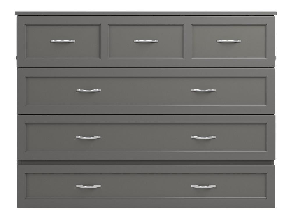 Ashbury Grey Full Size Murphy Bed Front View