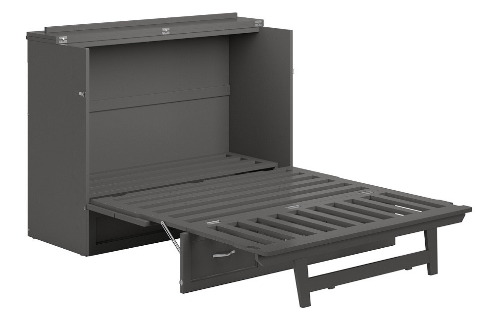 Ashbury Grey Full Size Murphy Bed Frame only Fully Extended