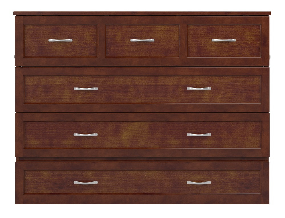 Whittington Walnut Full Size Murphy Bed Front View