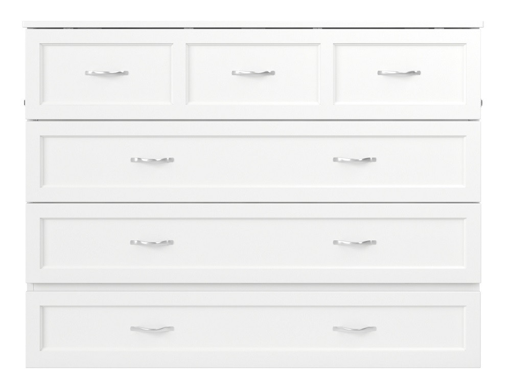 Colette White Full Size Murphy Bed Front View