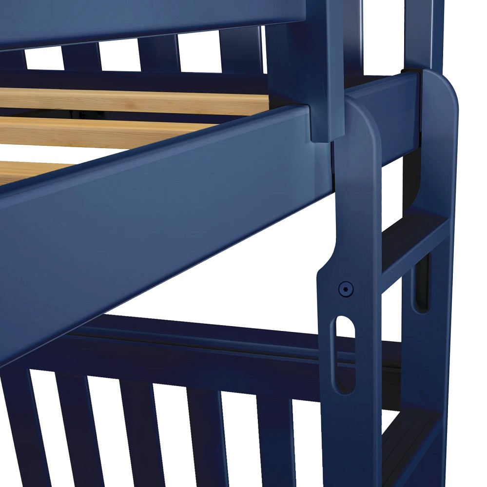Braxton Blue Bunk Bed Full over Full Ladder Detail