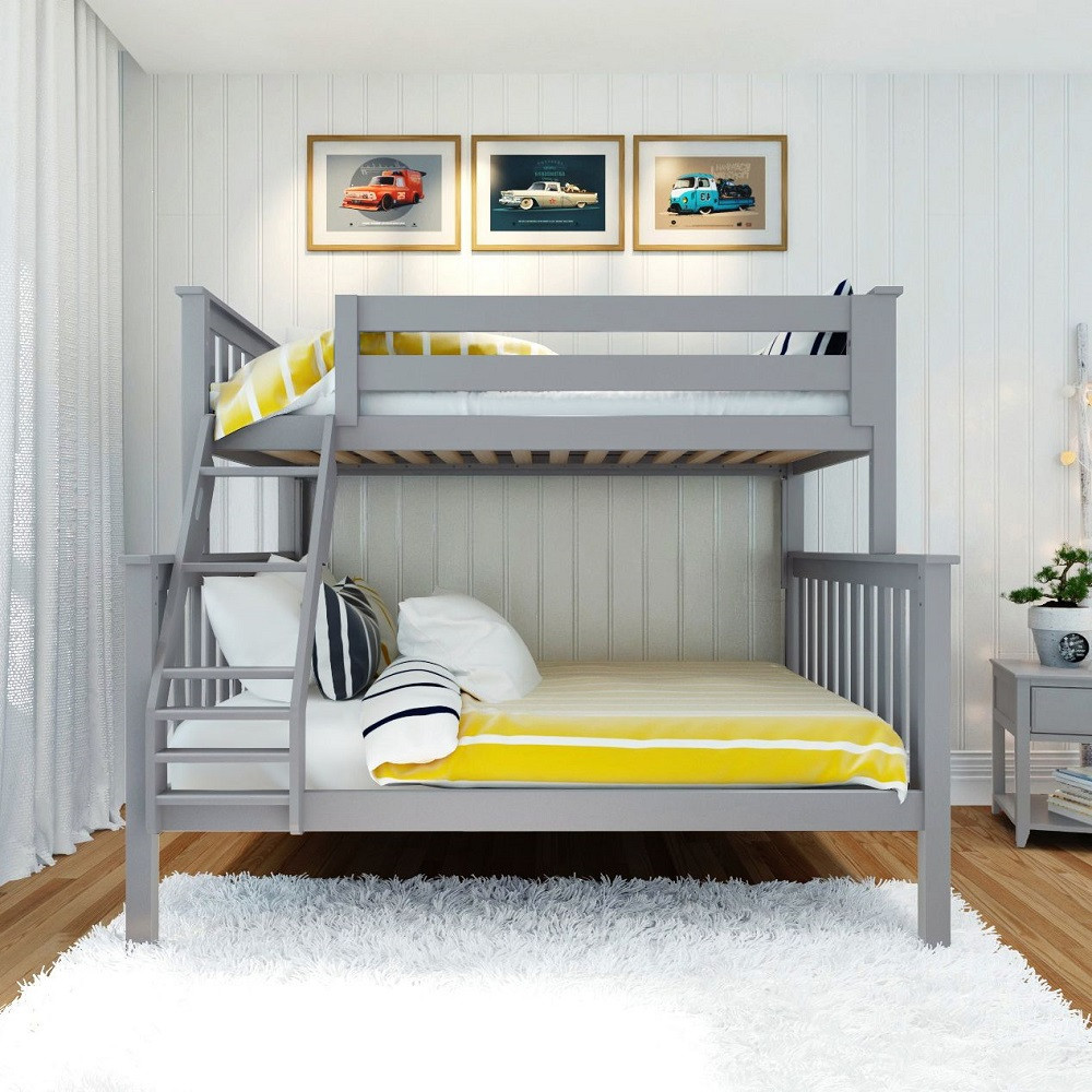 Rylan Gray Twin over Full Bunk Beds Front View Room