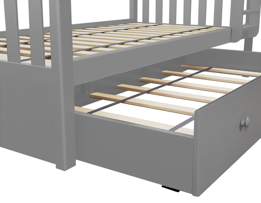 Rylan Gray Optional Twin Storage Trundle shown with Slats