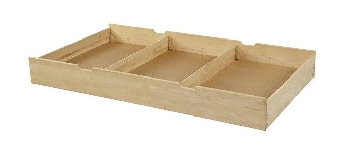 Girard Natural Optional Twin XL Storage Trundle with Dividers