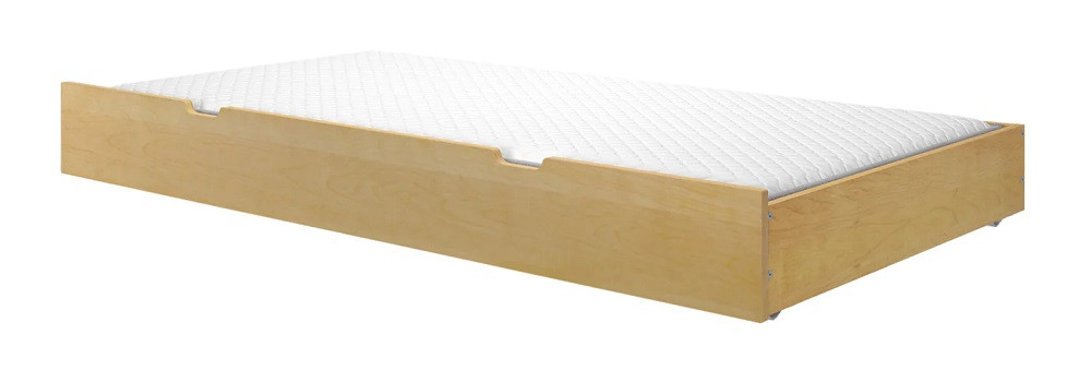 Girard Natural Optional Twin XL Storage Trundle with Mattress