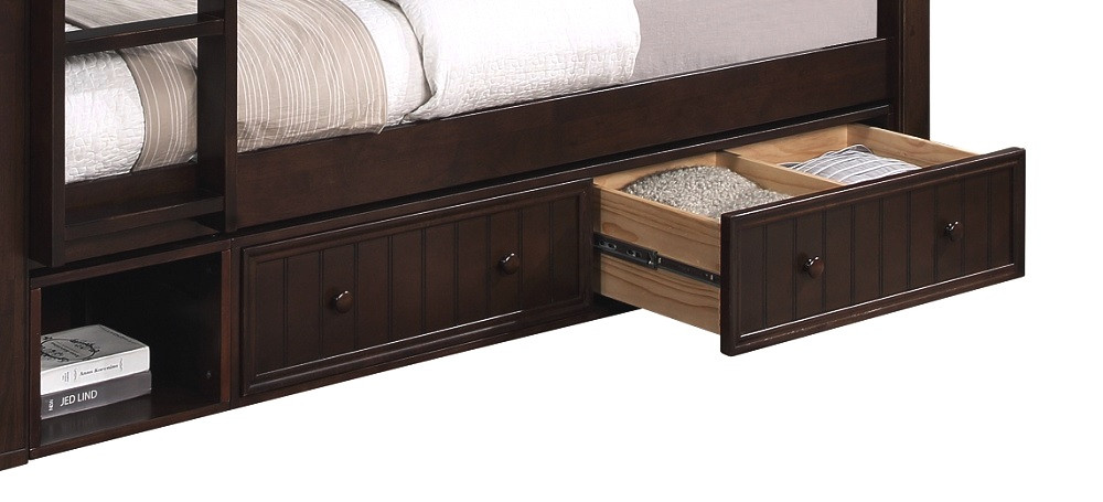Gustav Espresso Optional Set of 2 Underbed Storage Drawers with Cubby