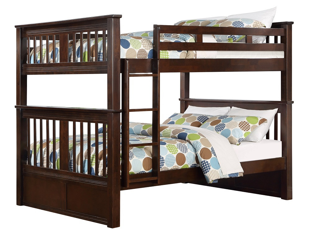 Gustav Espresso Queen Bunk Bed
