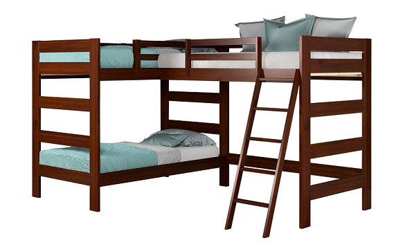 Tucker Chocolate Twin Size Loft Bunk Beds