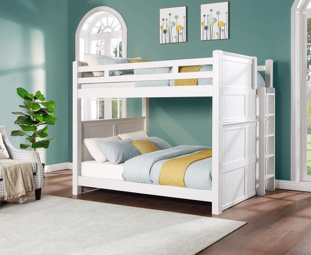 Bellamy Queen Bunk Bed in White Finish Room 2