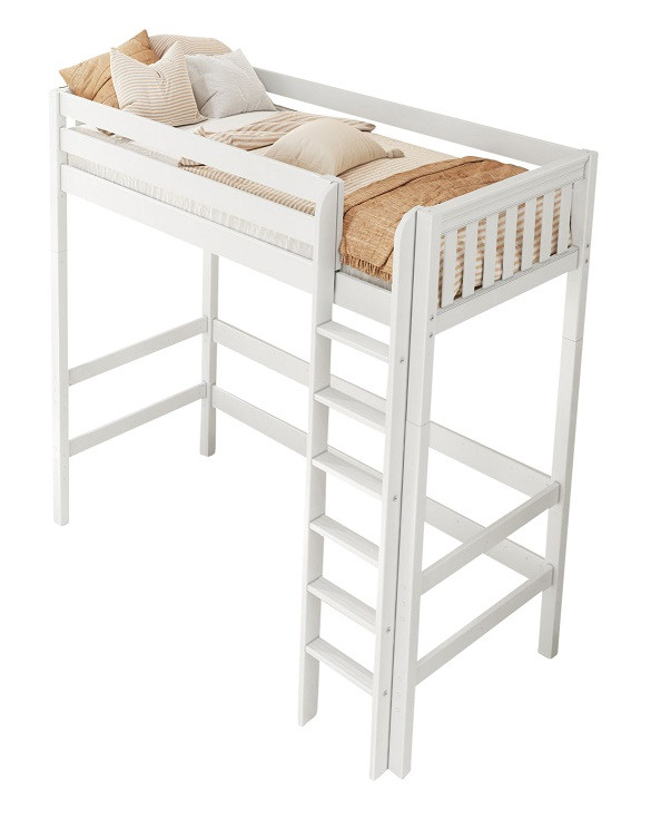 White Twin XL Uptown Highrise Adult Loft Bed