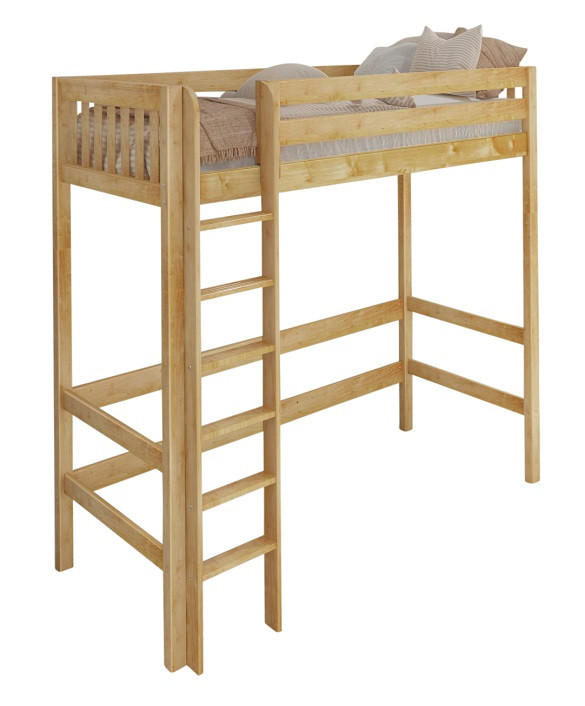 Natural Downtown Highrise Twin Loft Beds for Teens
