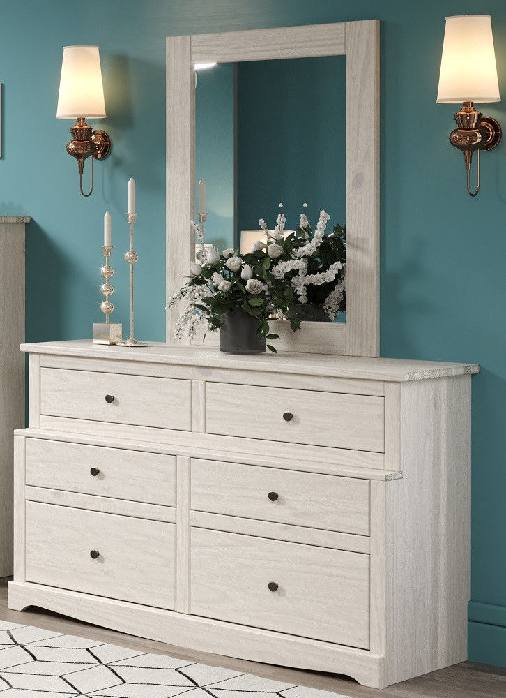 Helena Antique White 6 Drawer Dresser Helena Antique White 6 Drawer Dresser