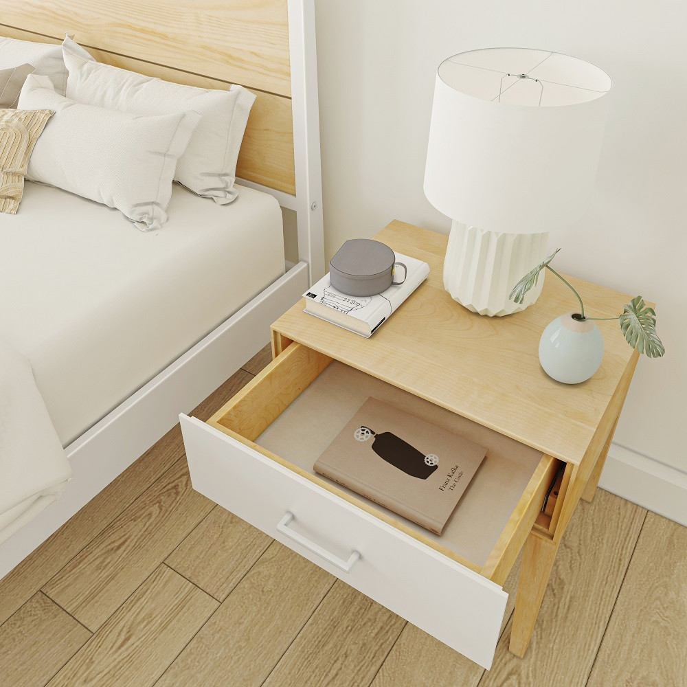 Tinley Park Modern One Drawer Nightstand Top View Room