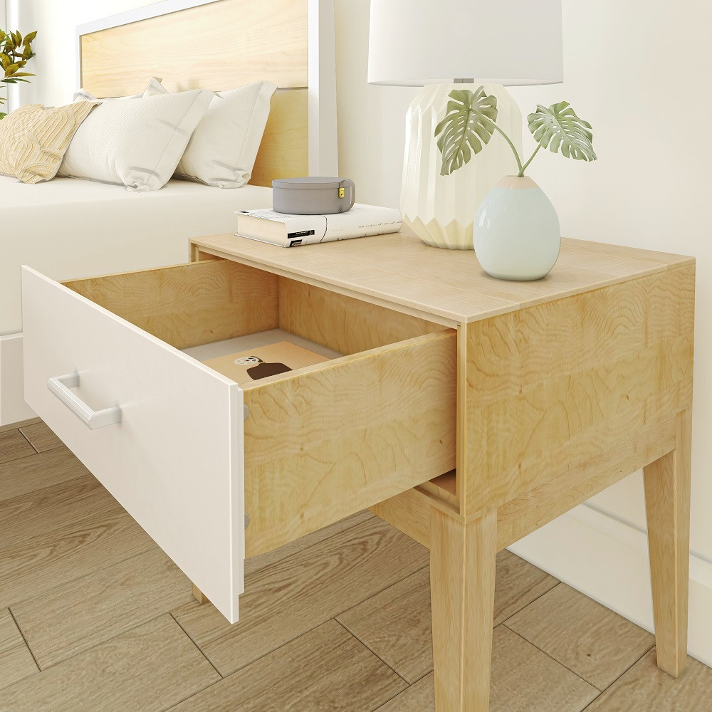 Tinley Park Modern One Drawer Nightstand Drawer Detail Room