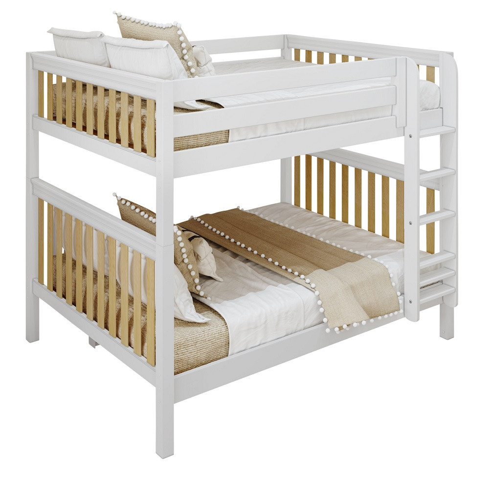 Tinley Park Modern Queen Bunk Bed Angled View