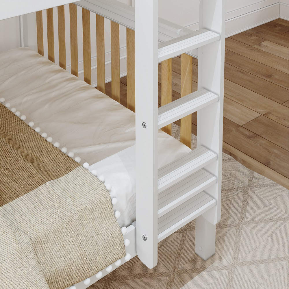 Tinley Park Modern Queen Bunk Bed Ladder Detail Room