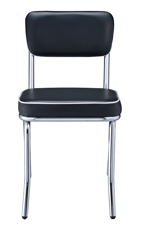 At the Hop Retro Dinette Set Black Chairs Front View