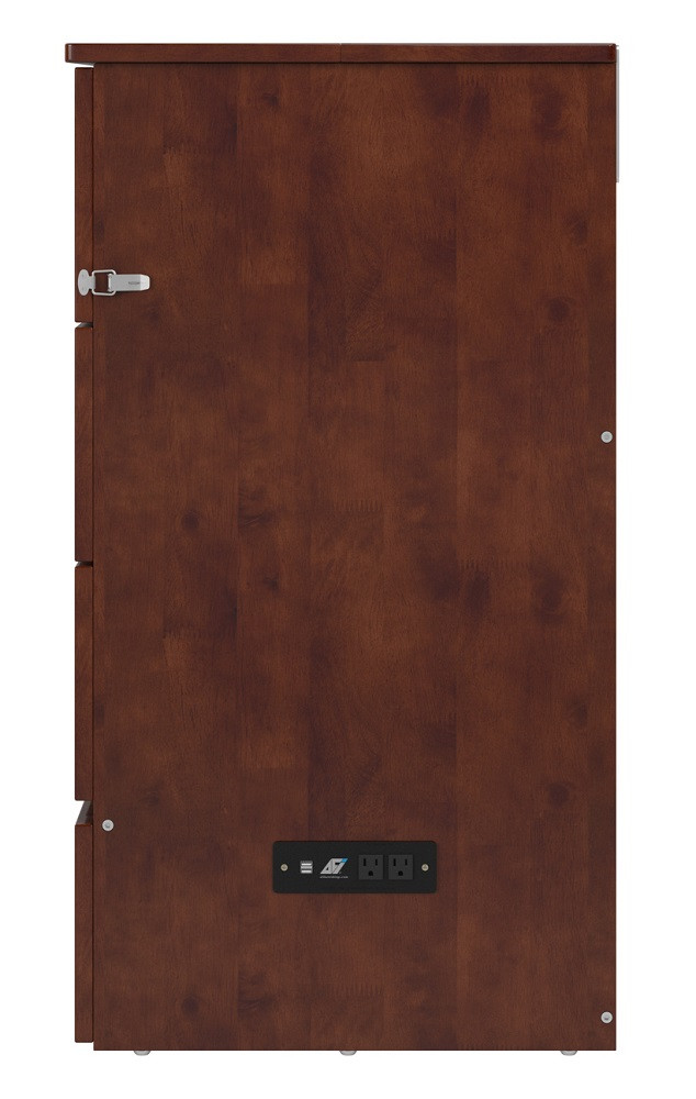 Whittington Walnut Twin XL Murphy Bed Side View