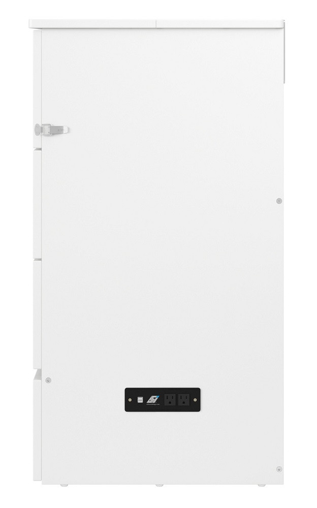 Colette White Twin XL Murphy Bed Side View