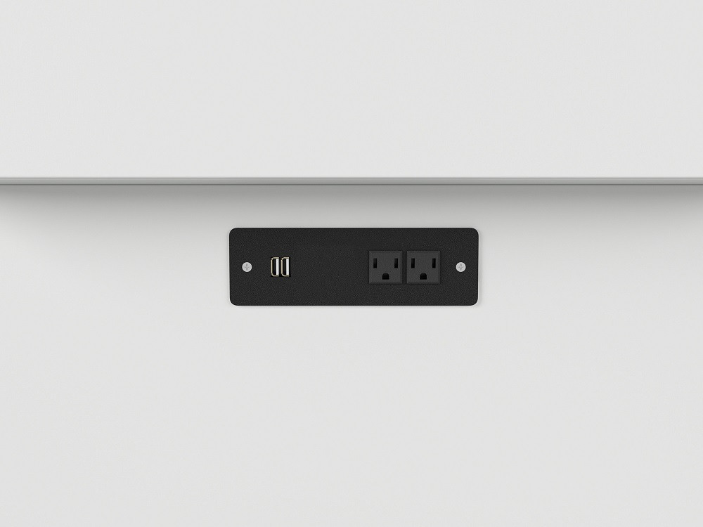 Alameda White Murphy Full Bed Outlet & USB Detail