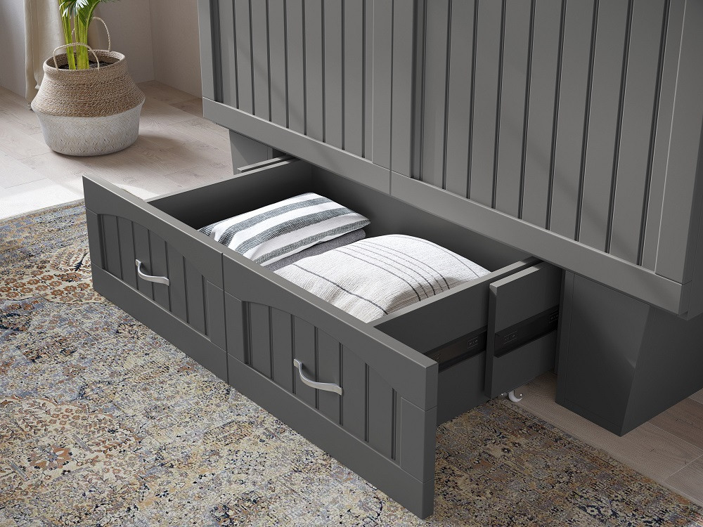 Fullerton Gray Murphy Full Bed Storage Drawer Detail Room