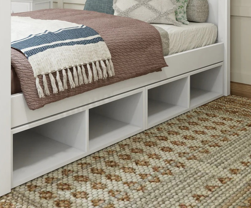 White Mariah Optional Single Storage Cubby x2 Angled View Room
