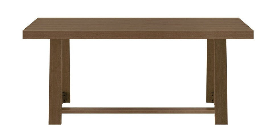 Riley Wirebrush Pecan Dining Room Table Front View