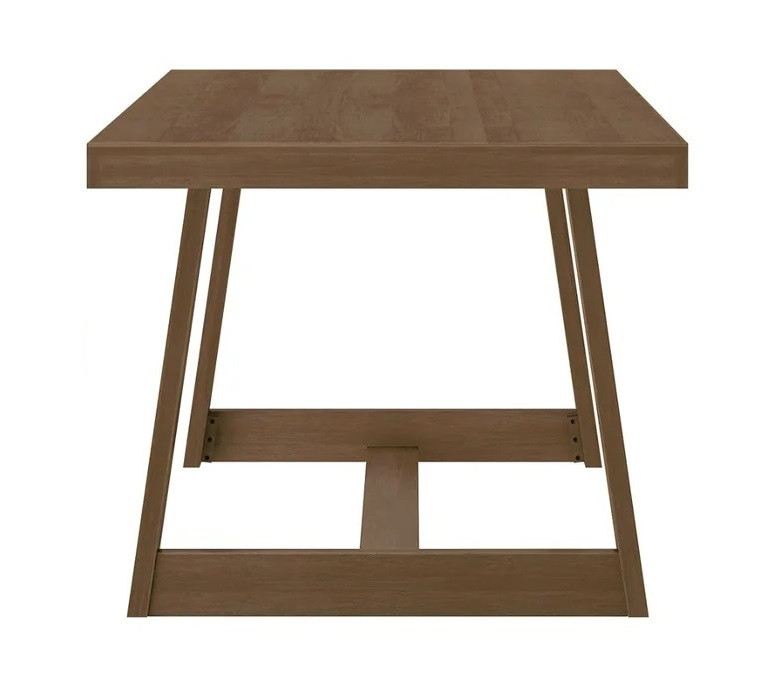 Riley Wirebrush Pecan Dining Room Table End View