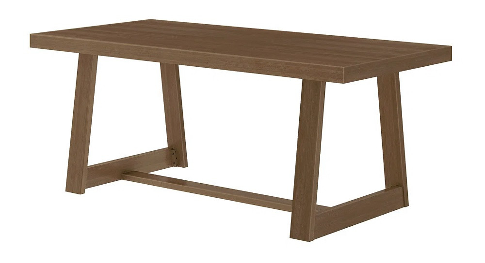 Riley Wirebrush Pecan Dining Room Table Angled View