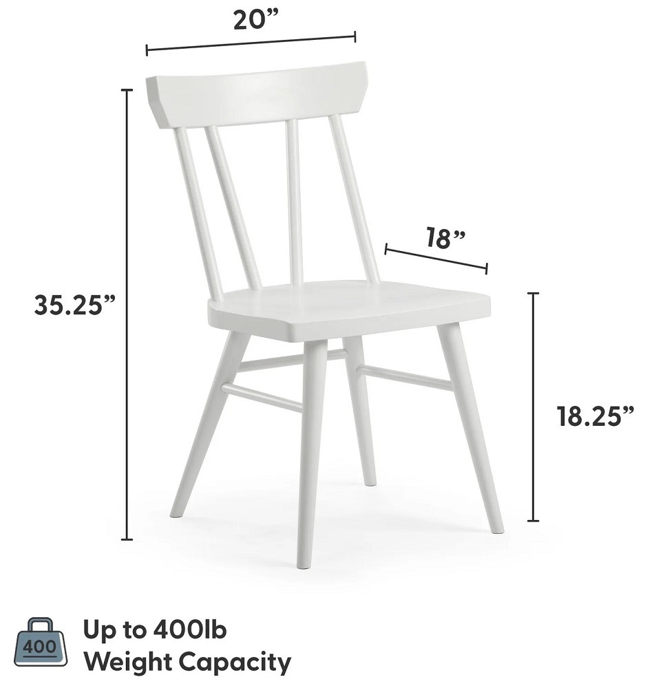 Lancaster White Dining Room Chair Measurements