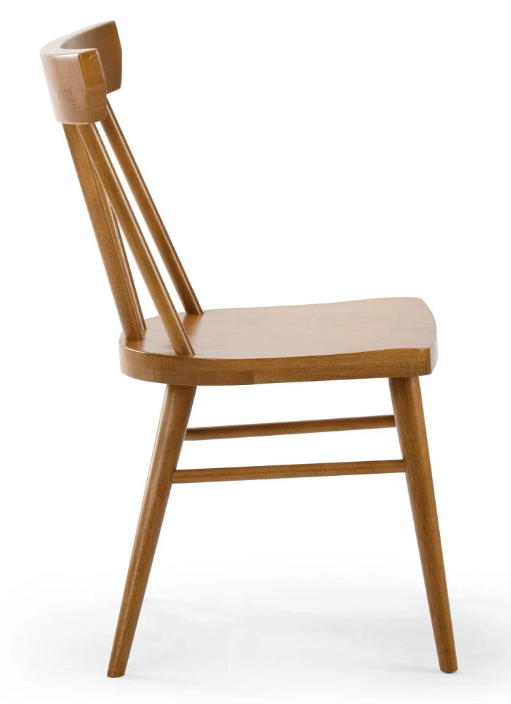 Lancaster Pecan Dining Room Chairs Side View