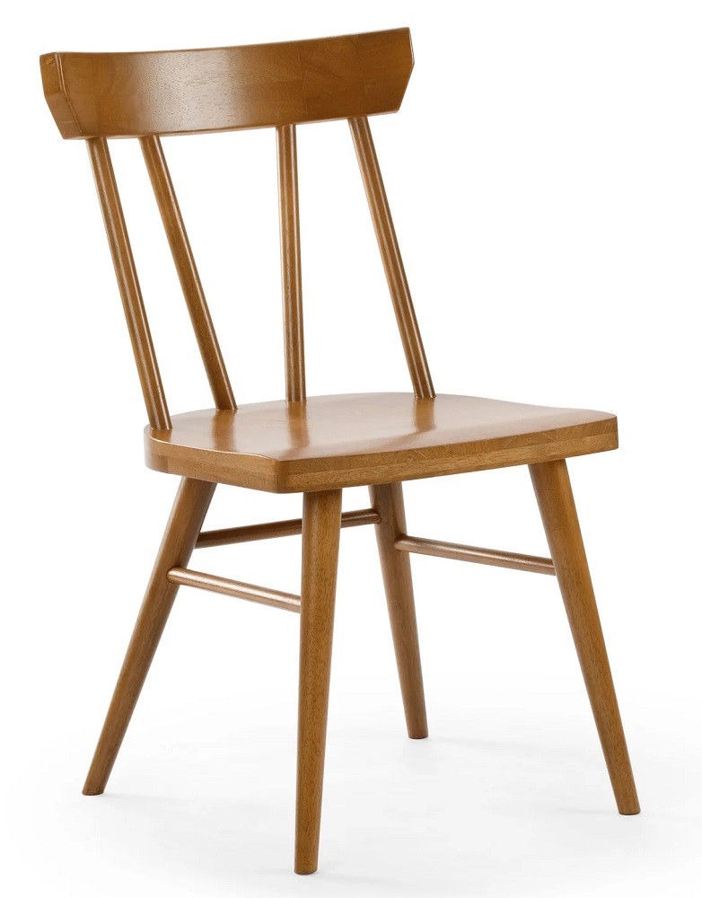 Lancaster Pecan Dining Room Chairs Angled View