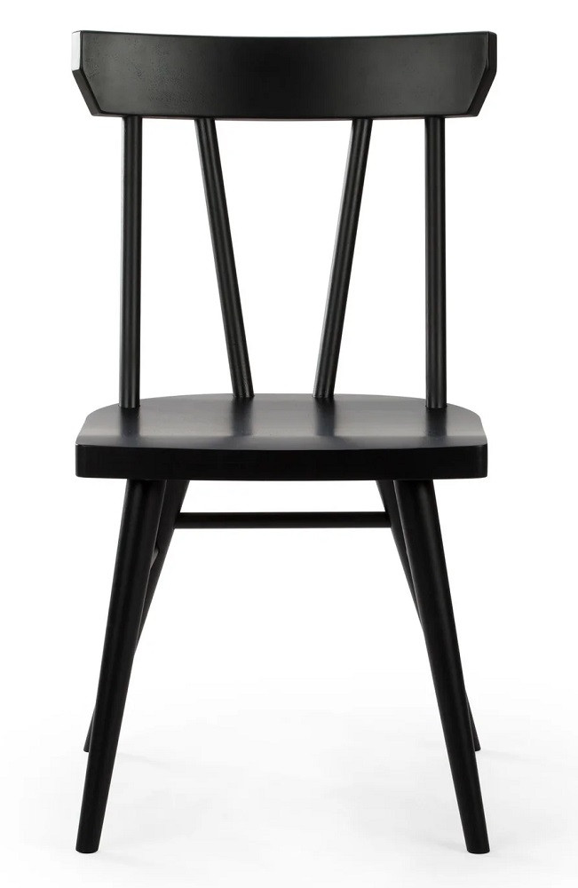 Lancaster Black Dining Room Chairs Front View