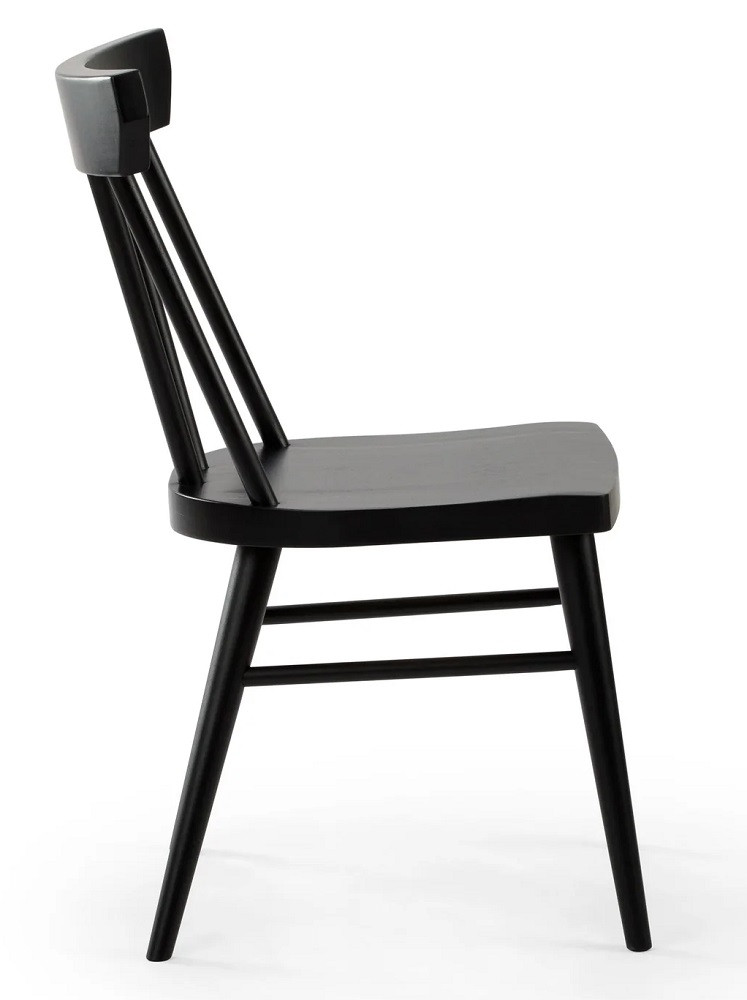 Lancaster Black Dining Room Chairs Side View