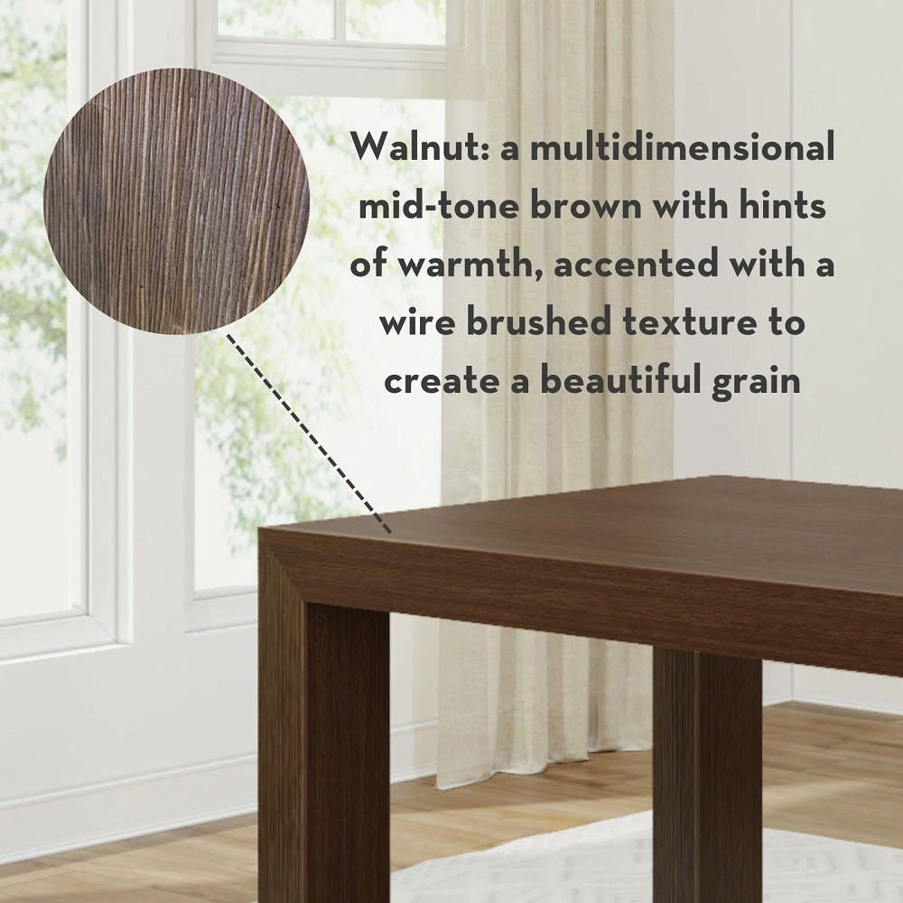 Rockport Distressed Walnut Dining Table Finish Detail Room