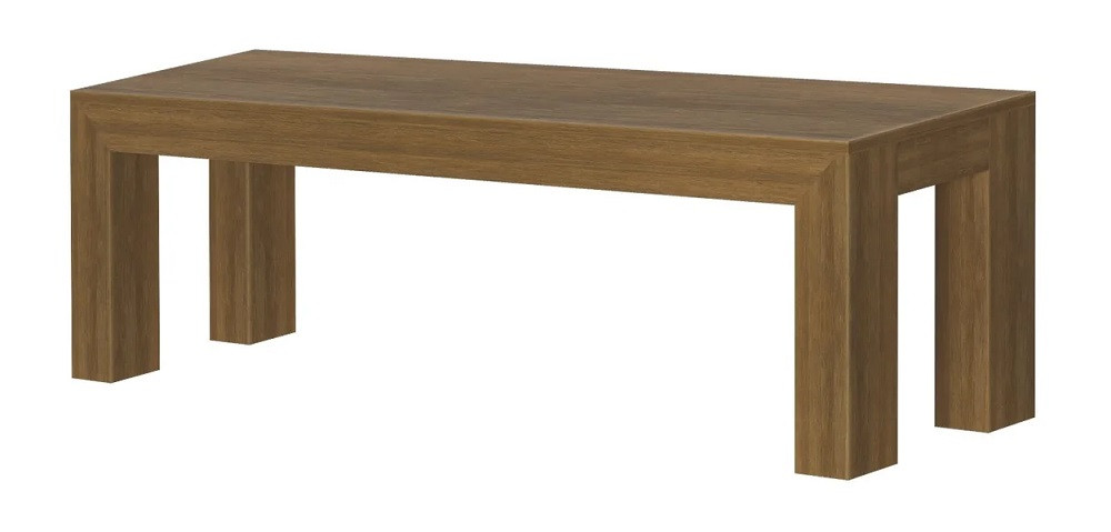 Rockport Distressed Pecan Dining Bench Angled View