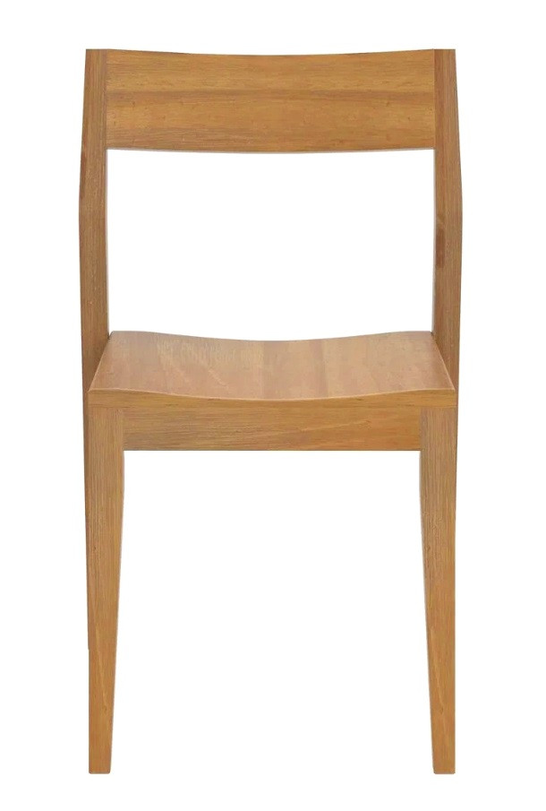 Ewald Pecan Dining Chairs Front View