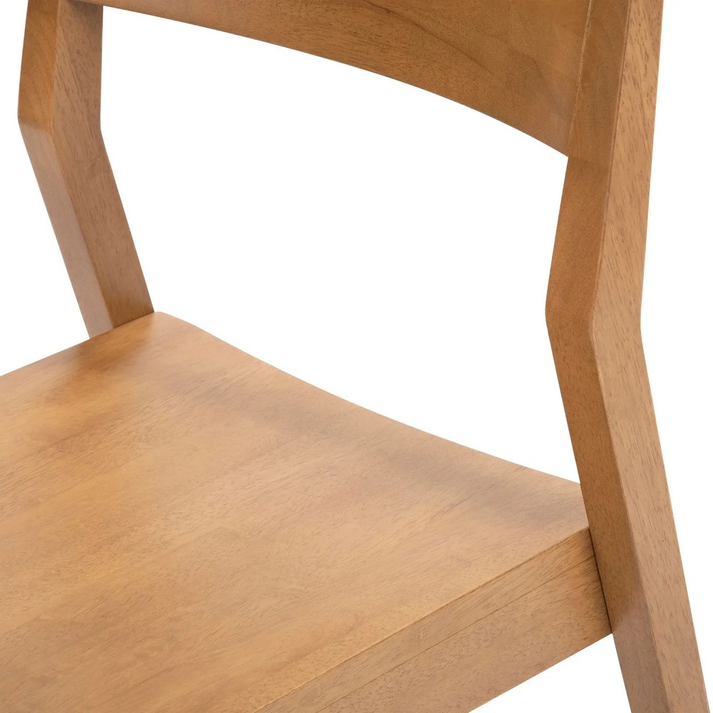 Ewald Pecan Dining Chairs Frame Detail