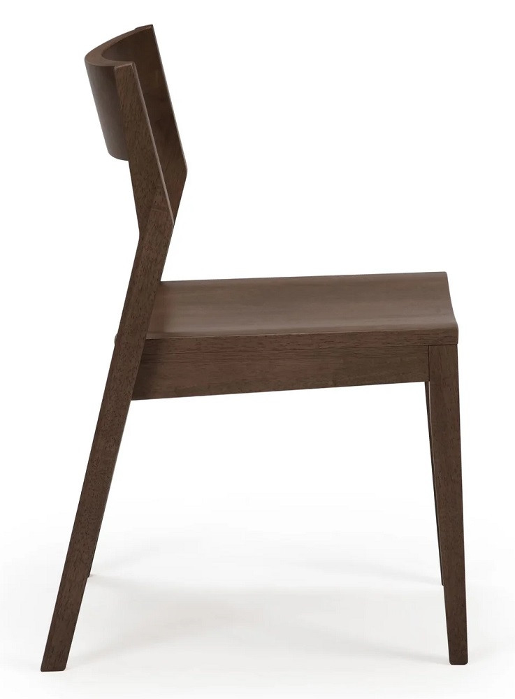 Ewald Walnut Dining Chairs Side View