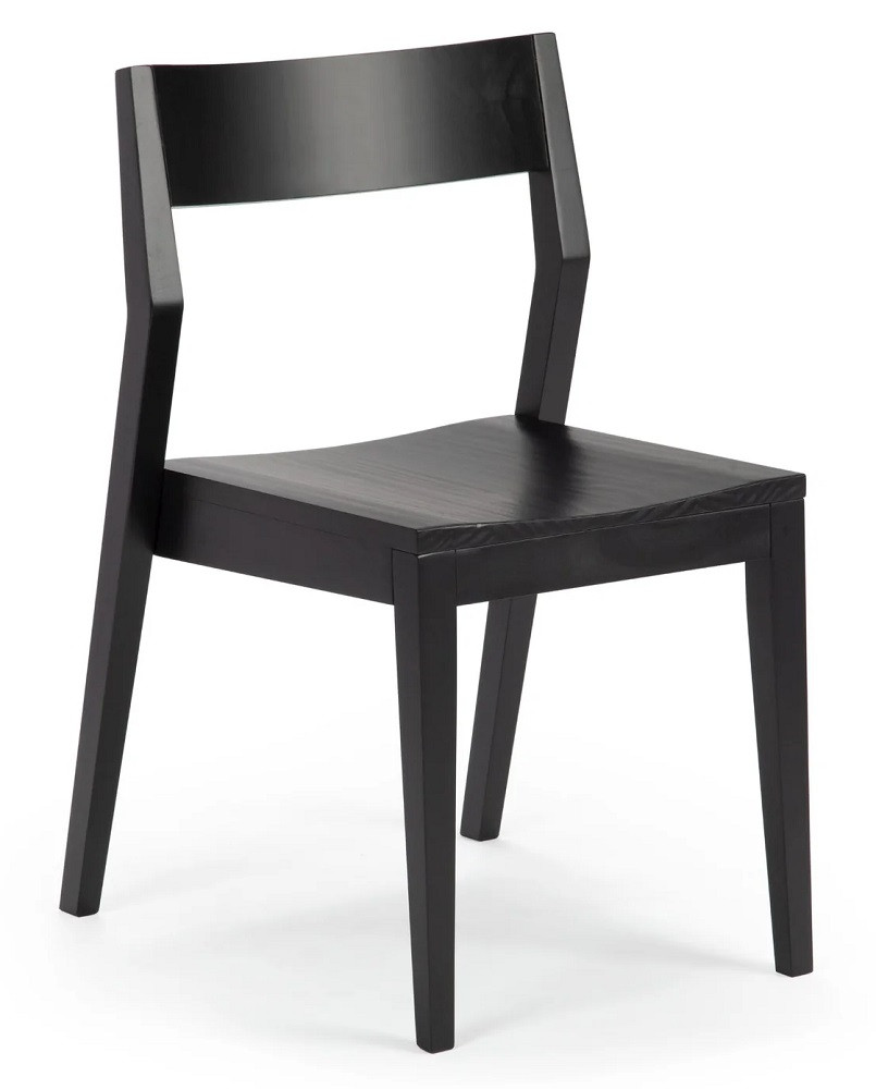 Ewald Black Dining Chairs Angled View