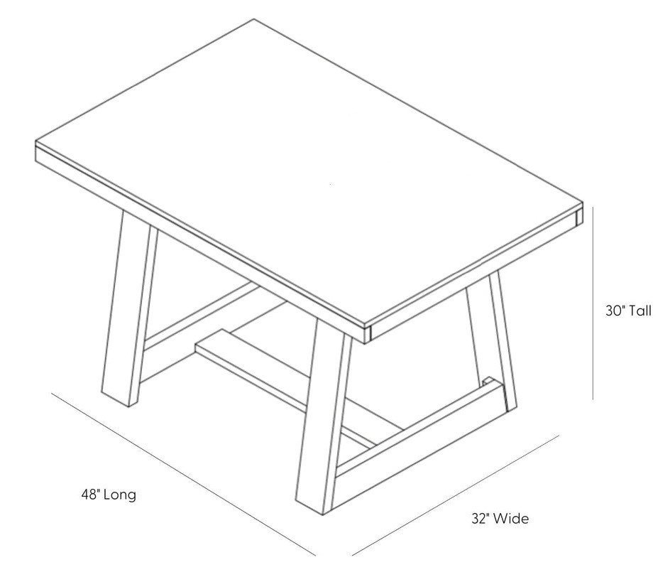 Riley Wirebrush Black Farmhouse Kitchen Table Dimensions