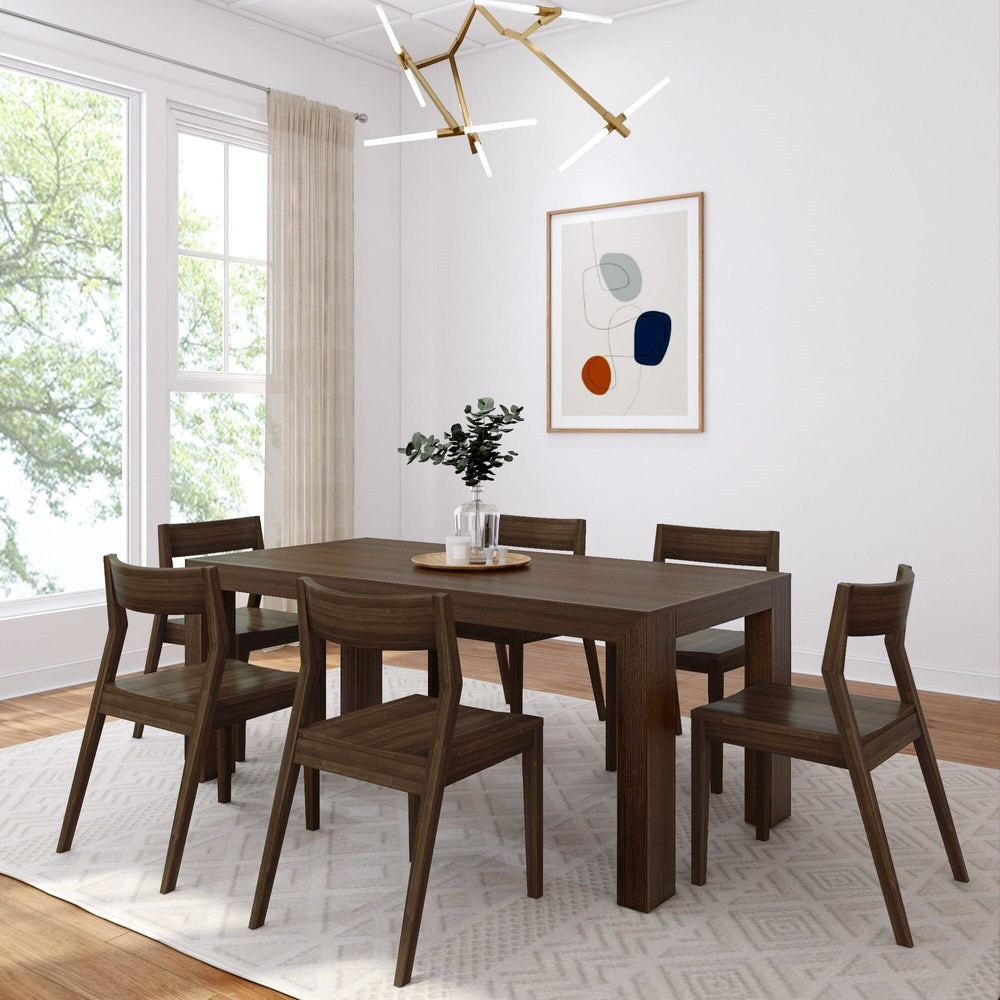 Rockport Distressed Walnut Dining Table Set
