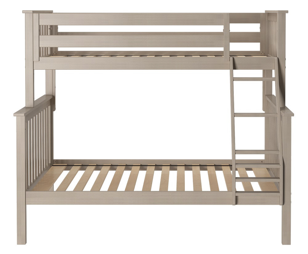 Inez Sand Twin over Full Bunk Bed shown without Privacy Panels Front View