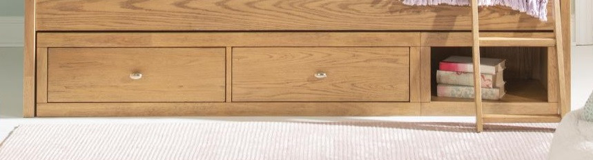 Harper Valley Natural Optional Under Bed Storage Drawers Room