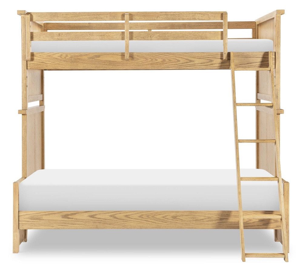 Harper Valley Natural Twin over Full Bunk Bed Front View