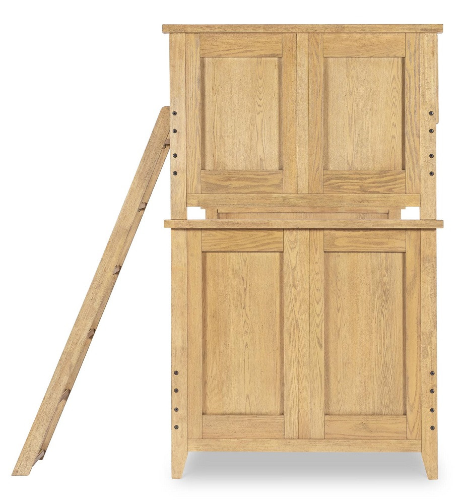Harper Valley Natural Twin Bunk Beds End View