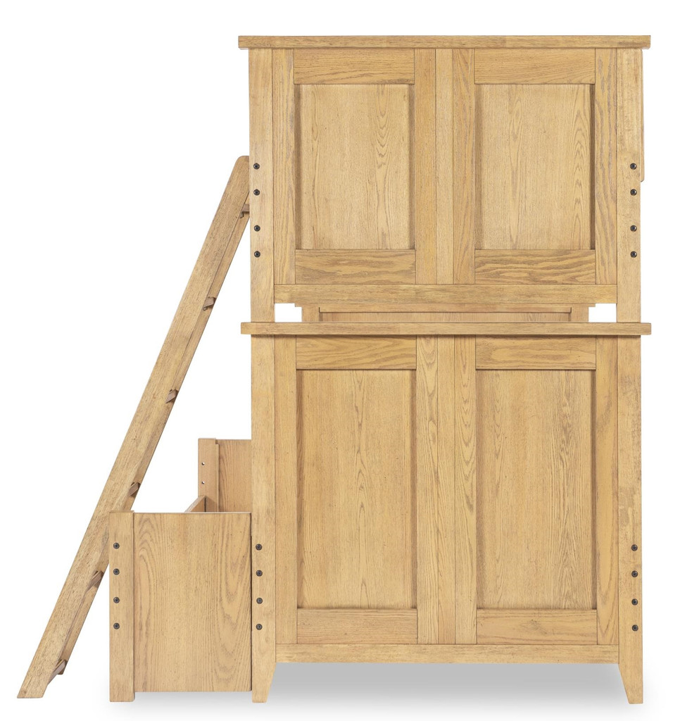 Harper Valley Natural Twin over Full Bunk Bed End View